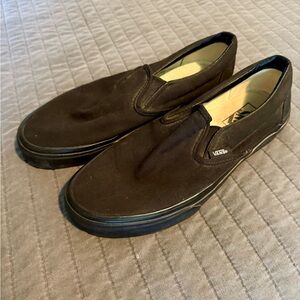 Vans Men's Black Slip-On Sneakers